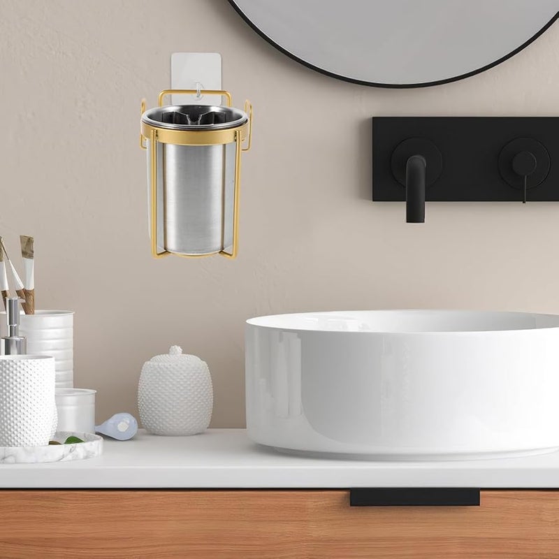 مجموعة منفاخ السجائر الفولاذ المقاوم للصدأ المثبت على الحائط 2 قطعة حاوية الرماد في الحمام مقاومة للصدأ - Image 5